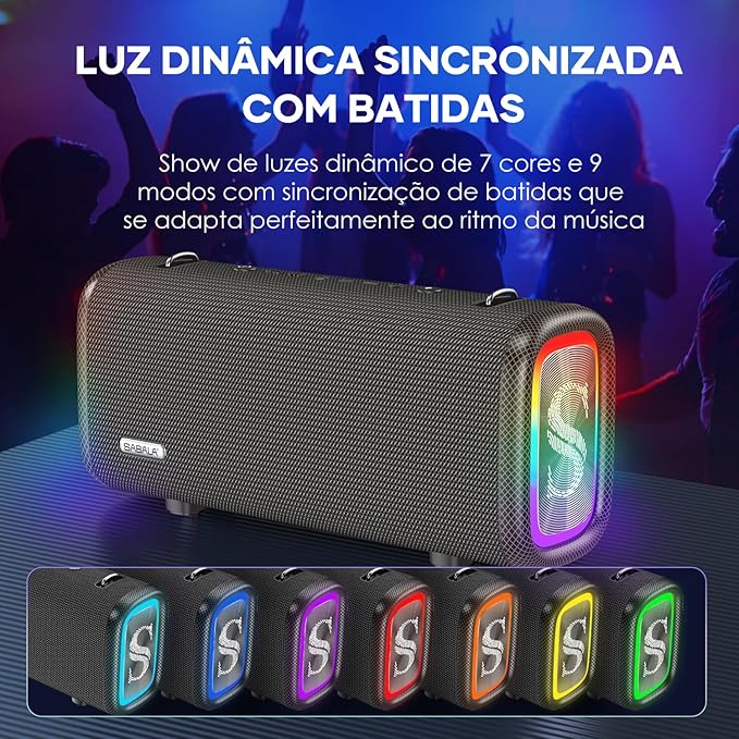 Sabala Caixa de Som Bluetooth,20800mAh (Frete Grátis)