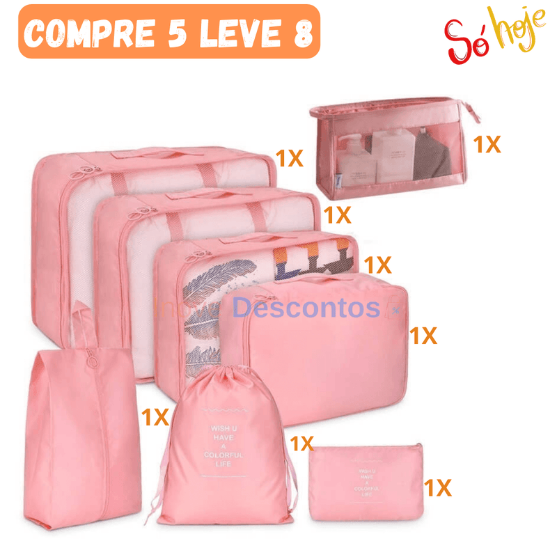 Kit de Bolsas Organizadoras á Prova D'água (+3 de Brinde) + Frete Grátis!
