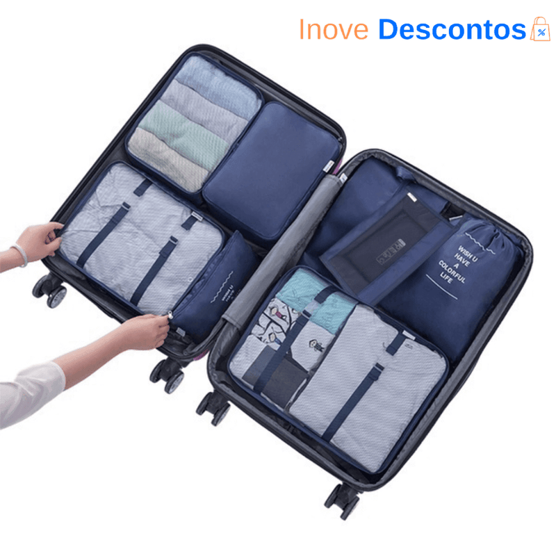 Kit de Bolsas Organizadoras á Prova D'água (+3 de Brinde) + Frete Grátis!