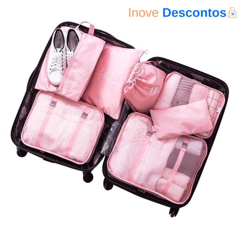 Kit de Bolsas Organizadoras á Prova D'água (+3 de Brinde) + Frete Grátis!