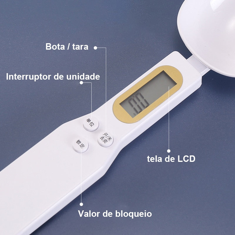 Colher de Medidas Digital - Pesando Seus Alimentos de Maneira Pratica