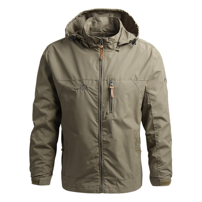 Jaqueta corta vento Impermeável Masculina Outoodor + Relogio Sanda Sport - Secagem rápida (PROMOÇÃO ESPECIAL)